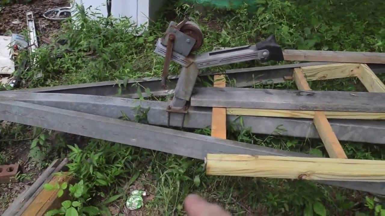 How to Build a Sawmill Trailer out of a Boat Trailer 
